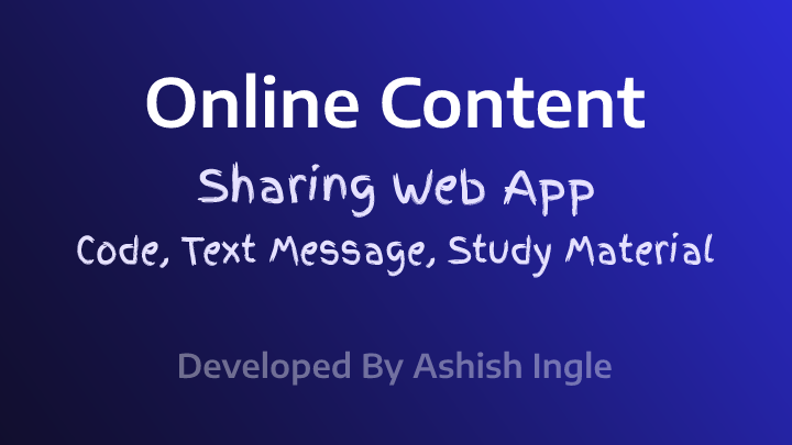 Text Sharing Web App